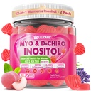 Inositol Gummies for Women + Chasteberry, Myo-Inositol & D-Chiro Inositol 2000mg + 50mg Ideal 40:1 Ratio with Methylated B12 & Folate, Choline, Magnesium, Vitamin D3 for Overall Health, Pack of 2