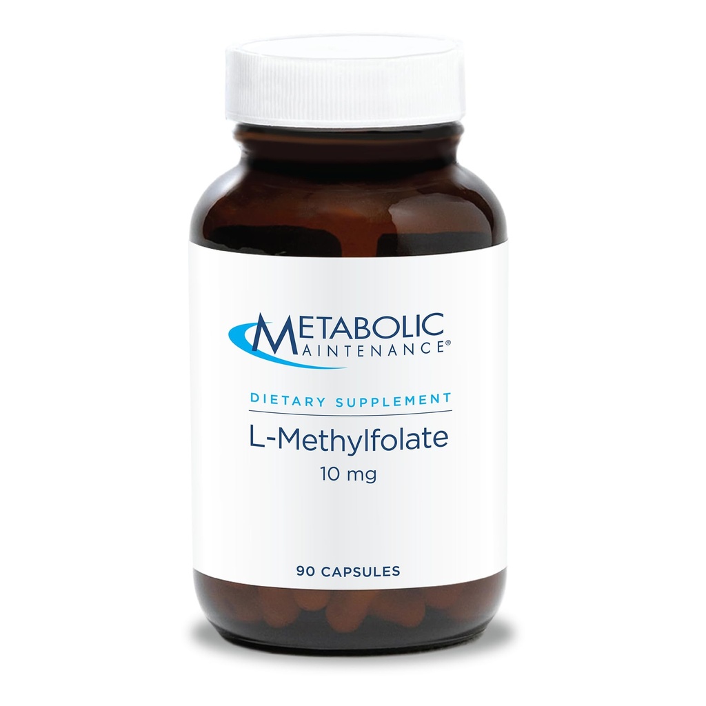 Metabolic Maintenance L-Methylfolate 10 mg - Supports a Healthy Mindset - Active Folate for Methylation Support & Biochemical Reactions - Highly Bioavailable - 90 Servings - 90 Capsules