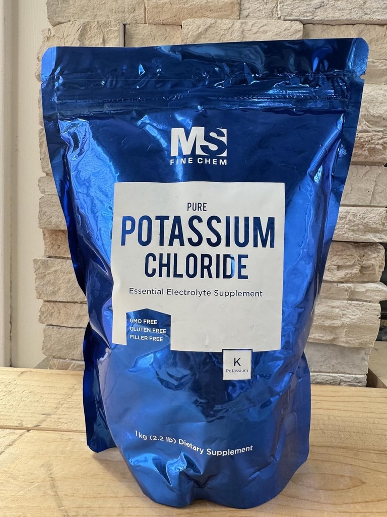 Potassium Chloride Powder, 1 KG/2.2lb(35 Ounce) , Salt Substitute &apos; Essential Hydration Electrolyte supplement ,Supports Mineral Balance,Heart,Joint, and Immune Health, Filler Free, Dissolves Easily