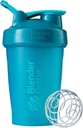 BlenderBottle garrafa de shaker clássico perfeito para batidos de proteína e pré-treino, 20-ounce, Teal