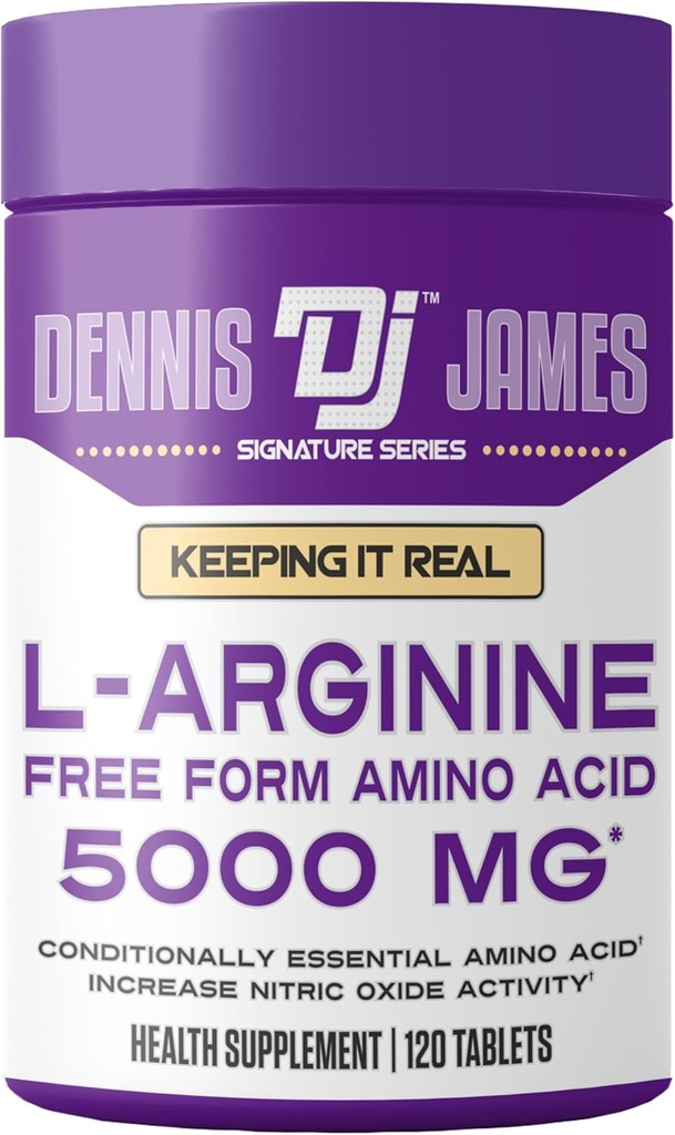 DENNIS JAMES Signature Series L-Arginine 5000mg -120 Tabletes - 60 Pasniedz