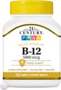 21 Century B-12 5000 mcg, 110 Cherry Flavared Sublingual Tablet, 110 Count