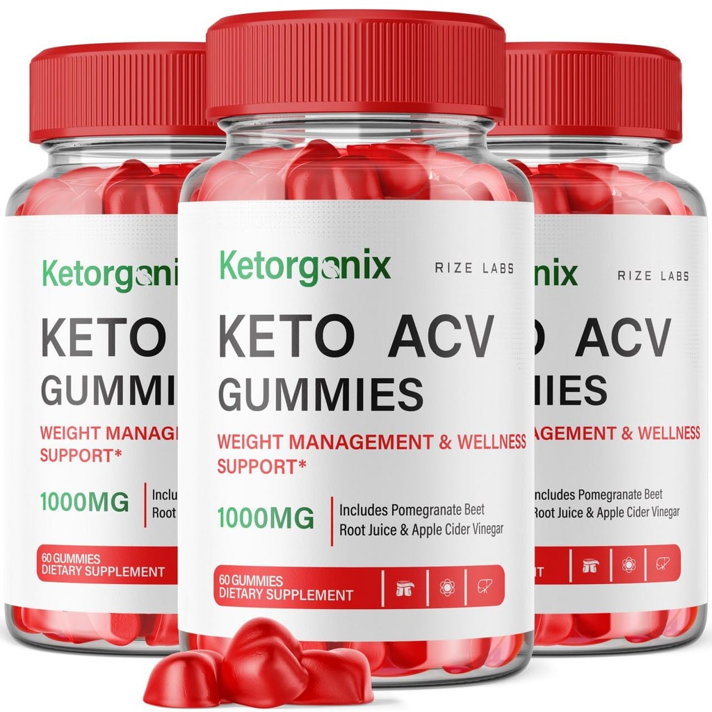 Ketorganix Keto ACV Gummies for Advanced Weight Loss Ketorganix Keto Gummies with Apple Cider Vinegar Supplement Belly Fat Gomitas Pastillas (180 Gummies) (Pack of 3)
