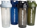 Smarshake Lite 4-Pack Proteinkier 800 ml-polz 27 oz - Leak impermeable sundall- on Lid - BPA Free Harry Unisx - boirina Gray, Exèrcit Verd, negre, marina Blau