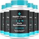 (5 paquets) Charm, Sanitat Charm Pils, Charm Capsules, Charm Oficials de salut per a Men Capsules, Suport de salut suplementari, Salut Charm tots els Pastes Naturals, 300 Capsules per 5 mesos