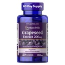 Puritan's Pride Grapeseed Extract 200mg, Dietary Supplement for Antioxidant and Heart Health Support, 2 Month Supply, 120 Rapid Release Capsules