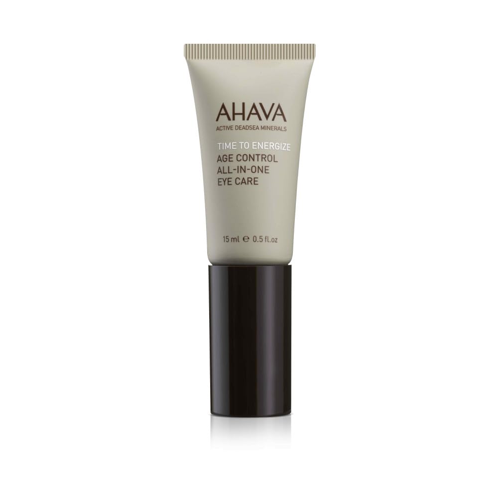 AHAVA Time To Energize Men 's Age Control All- inone Eye Care - Refreshing & Hydrating Gel to Smooth Undereye Area, Reduce Dark Circles, with Osmoter, Aloe Vera, Caffeine, Peptides & G- Force, 0.5 Fl.Oz