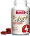 Formules de Jarrow QH-absorb + PQQ - 30 Softgels - Supplément alimentaire soutient la biogenèse mitochondriale, la production d'énergie et la santé cardiovasculaire - jusqu'à 30 portions