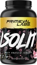 Primeval Labs ISOLIT - Whey Protein Powder, 100% Whey Isolate, 25g de proteína, BCAAs, absorbing rápido, Easy Digesting (Strawberry Shortcake, 2lb)