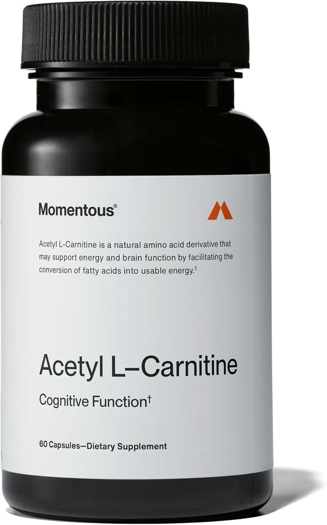 Momentous Acetil-Carnitina - NSF Certified for Sport - 60 Servings