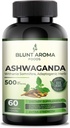 Ashwagandha Extract Capsule - Great Strength 5200 mg of Toz. Ginger Root, Turmeric Curcumin, Alkanet Root ve Black Pepper - 60 Capsules - 2 Ay Supply