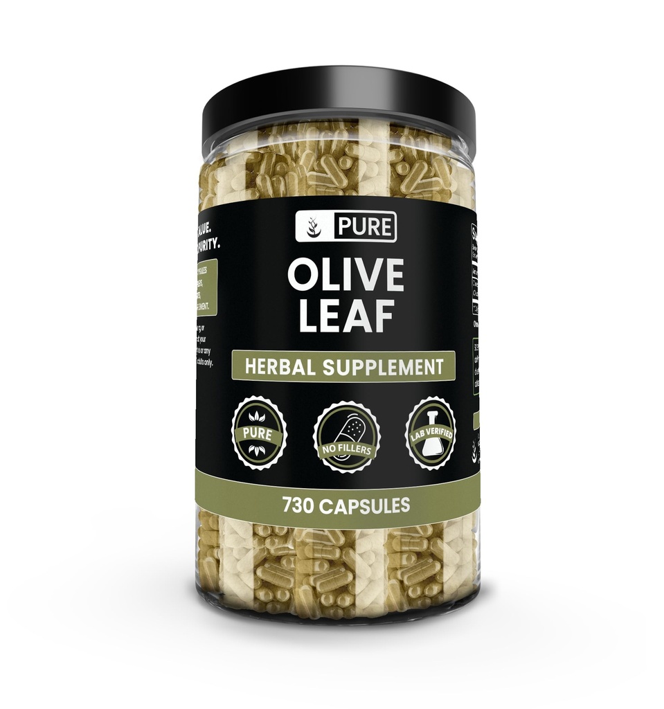 Pure Original Ingredients Olive Leaf (730 Capsules) No Magnesium Or Rice Fillers