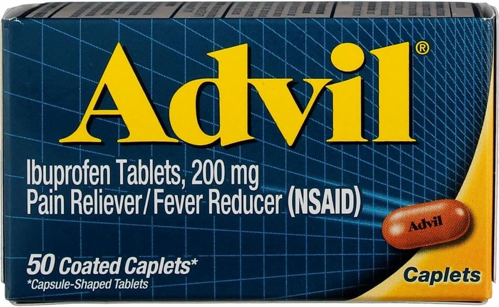 Advil Pain Reliver/Fever Reducer 200 mg apvalkotās tabletes 50 ea (iepakojums pa 6)