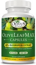 OliveLafMAX Olive Leaf Extrave (40% Oleuroppin) + Olive Organic Leaf Powder + 60 Vegetarian Capsules + sourced of Espanya i Manu factured als EUA a la instal·lació GMP