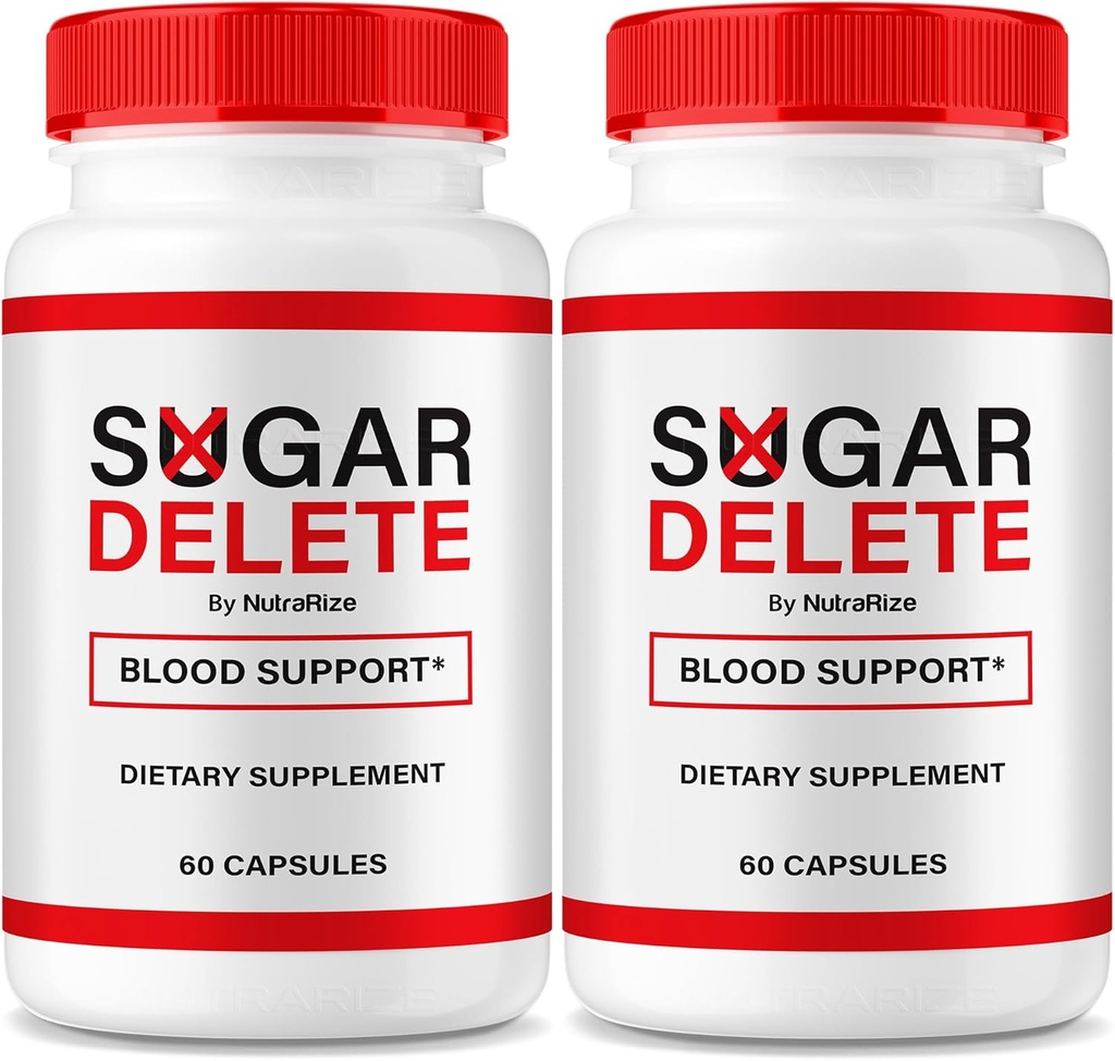 NutraRize (2 Pack) Sugar Delete Capsules, Official Support Formula for Overall Health, Sugar Delete Pills to maintain Healthy Stable Levels, Premium SugarDelete Pastillas Review (120 Capsules)