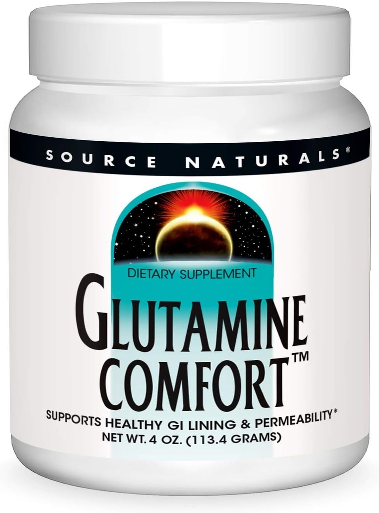 Source Naturals Glutamine Comfort, Supports Healthy GI Lining and Permeability*, 4 Ounce Powder