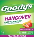 Goody 's Hancooth Relief Powder, Dual Action Fast Head Pain Relief with Aspirin and Caffeine, Berry Citrus Flavor, 16 Počet