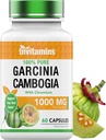 tnvitaminen Garcinia Cambogia Extract Capsules (1000 MG x 60 pillen) met een gewichtsverlies pillen voor vrouwen en mannen* 