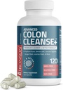 Bronson Advance Colony Cleanse Premium Cleanse & Detox Formula with Psyllium Husk, Senna Leaf, Cascara Sagrada, ג'ינג'ר Root & More, Non-GMO, 120 קפסולות
