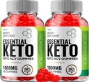 (2 Pack) Essential Keto ACV Gummies - Advanced Formula Essential Keto + ACV Управление на теглото Gummies Apple Cider Vinegar Keto Essential Dietary Reviews Витамин B12 B6 (120 Gummies)