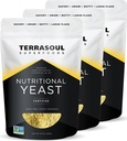 Terrasoul Superfoods Premium Uztura rauga pārslas, 3 Lbs (iepakojums no 3), stiprināts, Savory Superfood vegānu sieram, sezonas un augu proteīna Boost