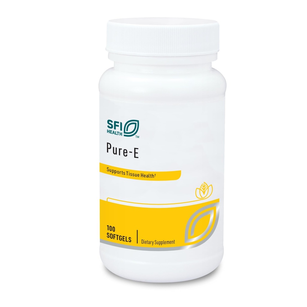 Klaire Labs SFI Health Pure-E - Natural D-Alpha & Mixed Tocopherols High in Gamma Tocopherol (100 Softgels)