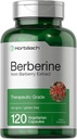 Horbaach Berberine HCL Supplements 500 мг 120 Капсули з барбарису екстракту терапевтичний вегетаріанський, Non-GMO, клейковини безкоштовно
