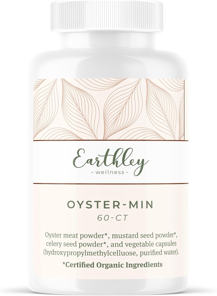 Earthley Wellness, austrite-mini kapslid, looduslik tsink ja mineraalne lisand, edendab energiat ja meeleolu, rikas antioksüdantide ja aminohapete poolest, 100% puhas ja biosaadav (60 kapslit)