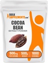 BulkSuplements.com Cocoa Bean Extract Powder - Cocoa Suplement - Tidak manis, Vegan & Gluten Free, 500mg per Serving, 500g (1.1 lbs) (Paket 1)