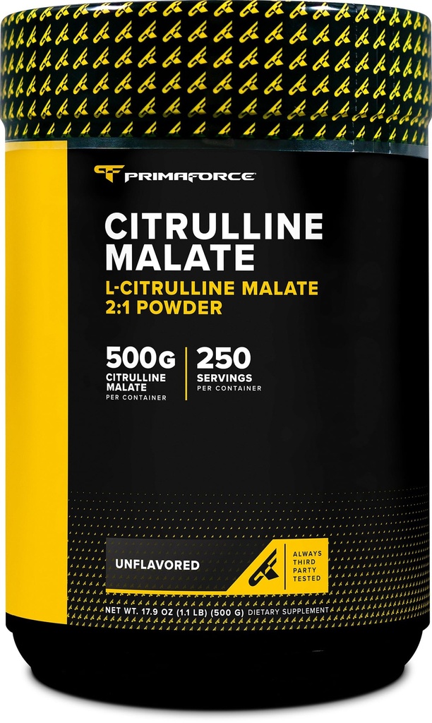 PrimaForce L-Citrulline Malate Powder, Unflavored, 500 Grams - Vegan, Non-GMO