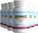 Ocusharp Vision Health Formula cu Zeaxantinen, Lutein, Bilberry Extract, Eyebright & More - Eye Vitamin Supplement, 60 Capsule (6)