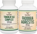 תוספת עץ כפולה טונגקאט עלי ו Fadogia Agrestis Bundle - Men's Health and אתלטיק ביצועים