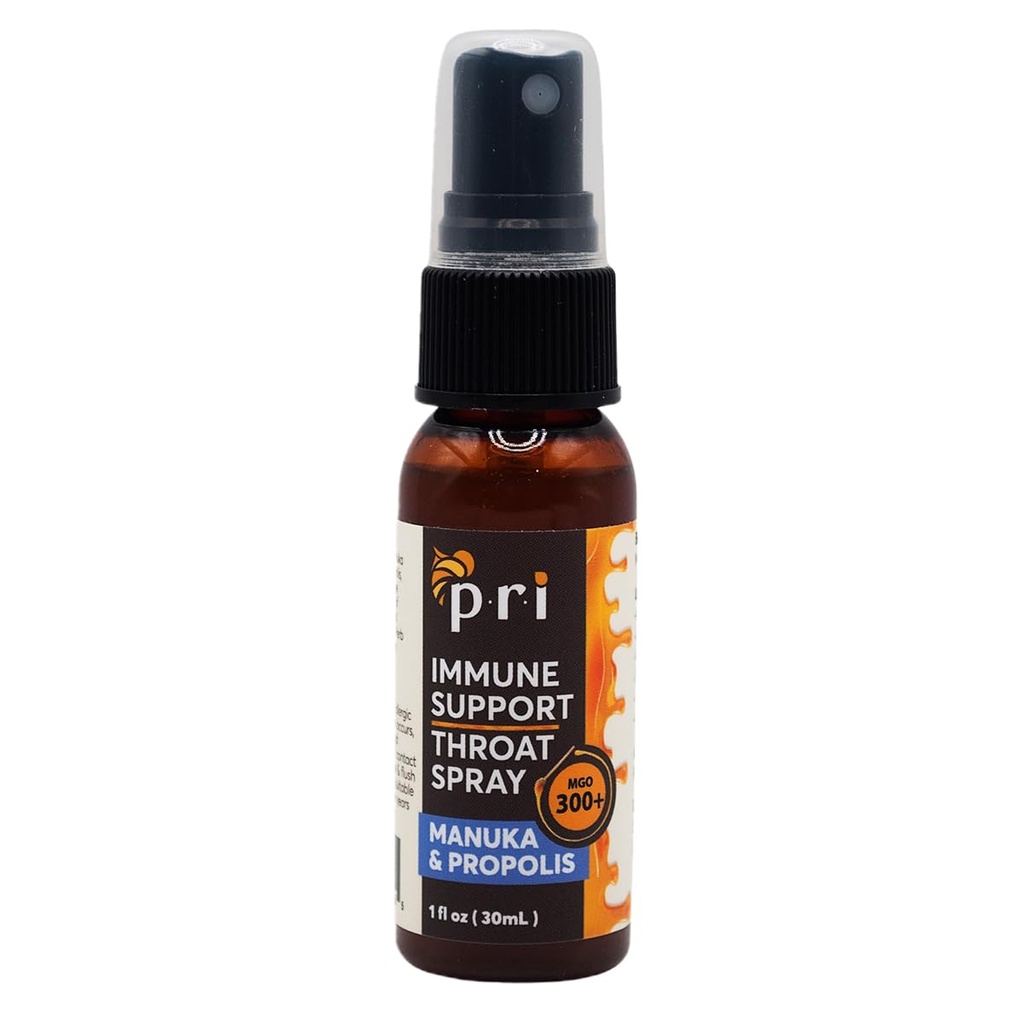 P.R.I Propolis Throat Spray з Manuka Honey, Sore Throat & Immune Support, Свіжий перцевий смак, 1oz