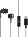 Earbuds Basics Wired dengan Mikrofon, Headphone Telinga, USB-C, kabel panjang 4.2 ft, Tips S / M / L, Satu ukuran, Hitam