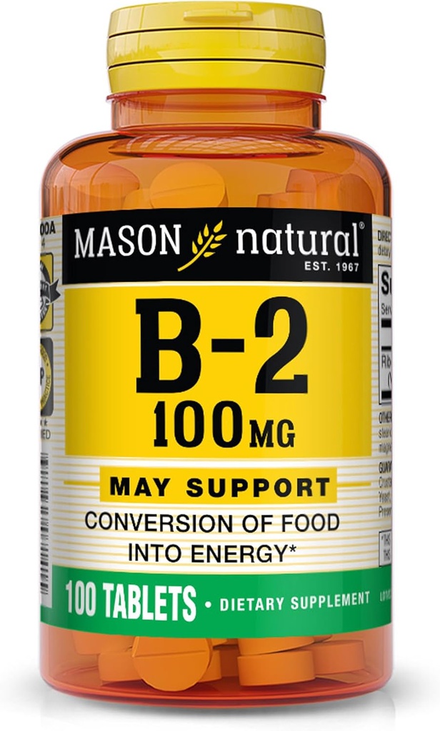 MASON NATURAL VITAMIN B-2 100мг 100 ТАБ