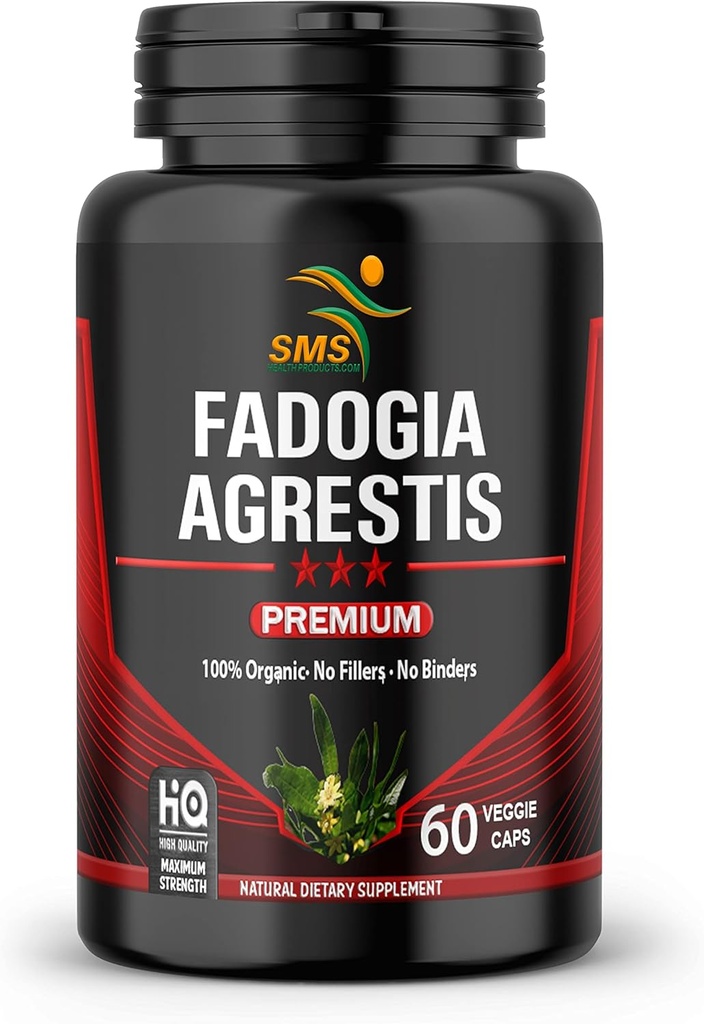 Fadogia Agrestis Extract Pills (Maximum Strength) 1,000mg Servicios | Soporte de rendemento atlético, forza, condución | Organic, Terceiros Tested, Gluten Free Supplement, 60 Veggie Caps