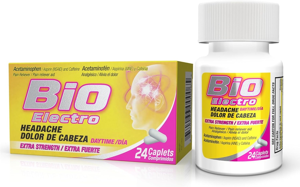 Extra Stärke Schmerz & Kopfschmerzen Relief Tabletten, 24 Zähler