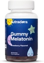 Melatonin Kids Sleep Gummies - Sleep Gummies para nenos e adultos axuda a regular o sono, ciclo Wake, relaxación, mellorar a excelencia do sono, Strawberry Flavor, feito en Estados Unidos, 60 Gummies