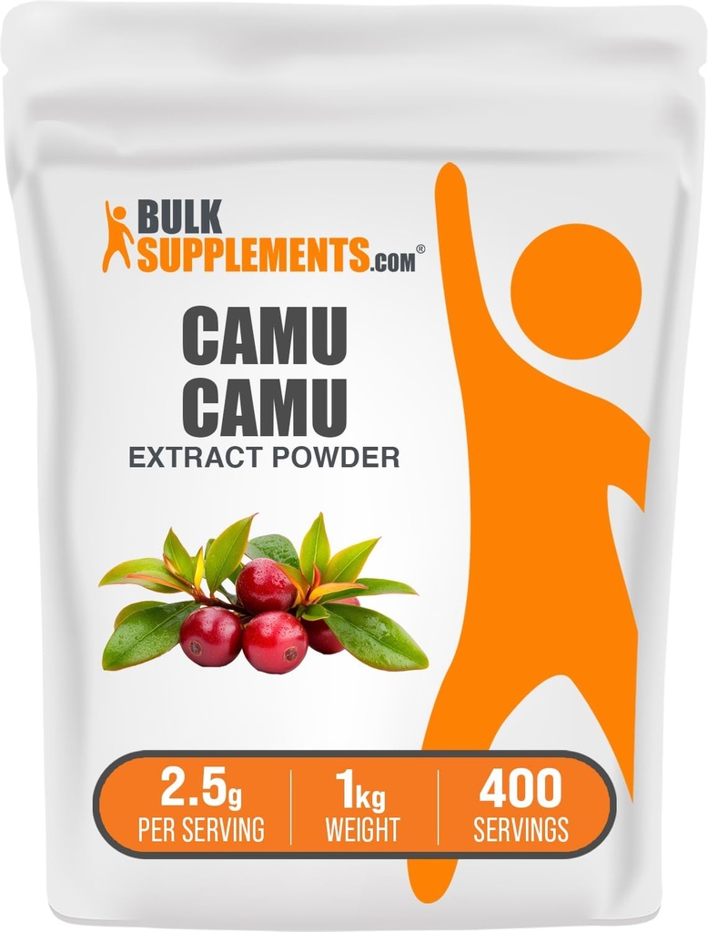 BulkSupplements.com Camu Camu 추출물 분말 - 슈퍼 푸드 보충, 초본 보충 - Vegan & 글루텐 무료, 봉사 당 2.5g, 1kg (2.2 파운드) (팩 1)