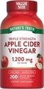 Nature 's Truth Apple Cider Venegar Capsules 124; 1200mg 124; 200 Pil: