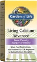 גן החיים Calcium Advanced Bone Density Support פורמולה, 1000 מ"ג צמחי מזון שלם Calcium Plus ויטמינים D3, K1 ומגנזיום עבור Absorption, 120 Vegetarian Caplets