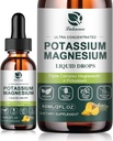 Kalium Magnesium Supplement Liquid w/triple Complex Magnesium Glycinate & Kalium Plus Omega 3, Sea Moss, Musta siemen, D3K2 & Kalsium Zzz, Leg Cramps & Muscle-4 FL OZ Drop