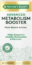 Nature 's Bounty Advanced Metabolism Booster, 건강한 대사 및 지방 손실, 60 캡슐 지원