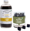 Фитодобавка Syrup & Gummies Bundle - бутылка из бузины Elderberry Syrup с медом и 7oz Original Elderberry Gummies, изготовленная только из органических ингредиентов в США