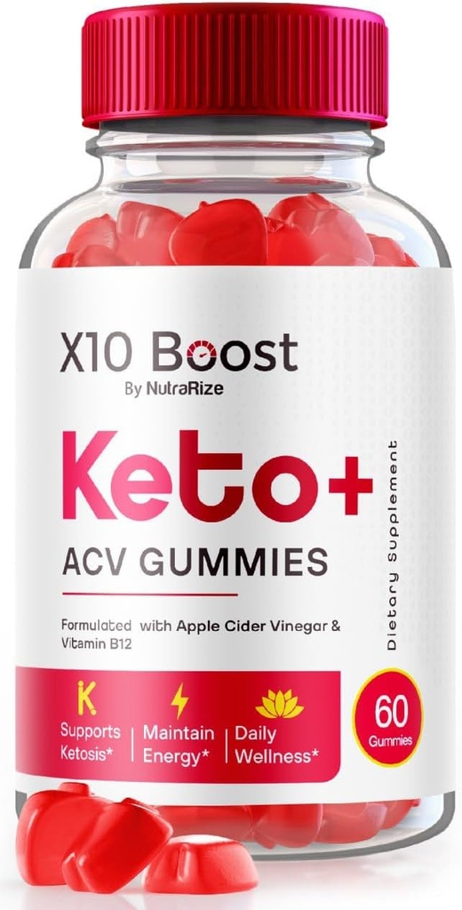 NutraRize X10 Boost Keto + ACV Gummies Avansate pierdere in greutate, Recenzii (60 Gummies)