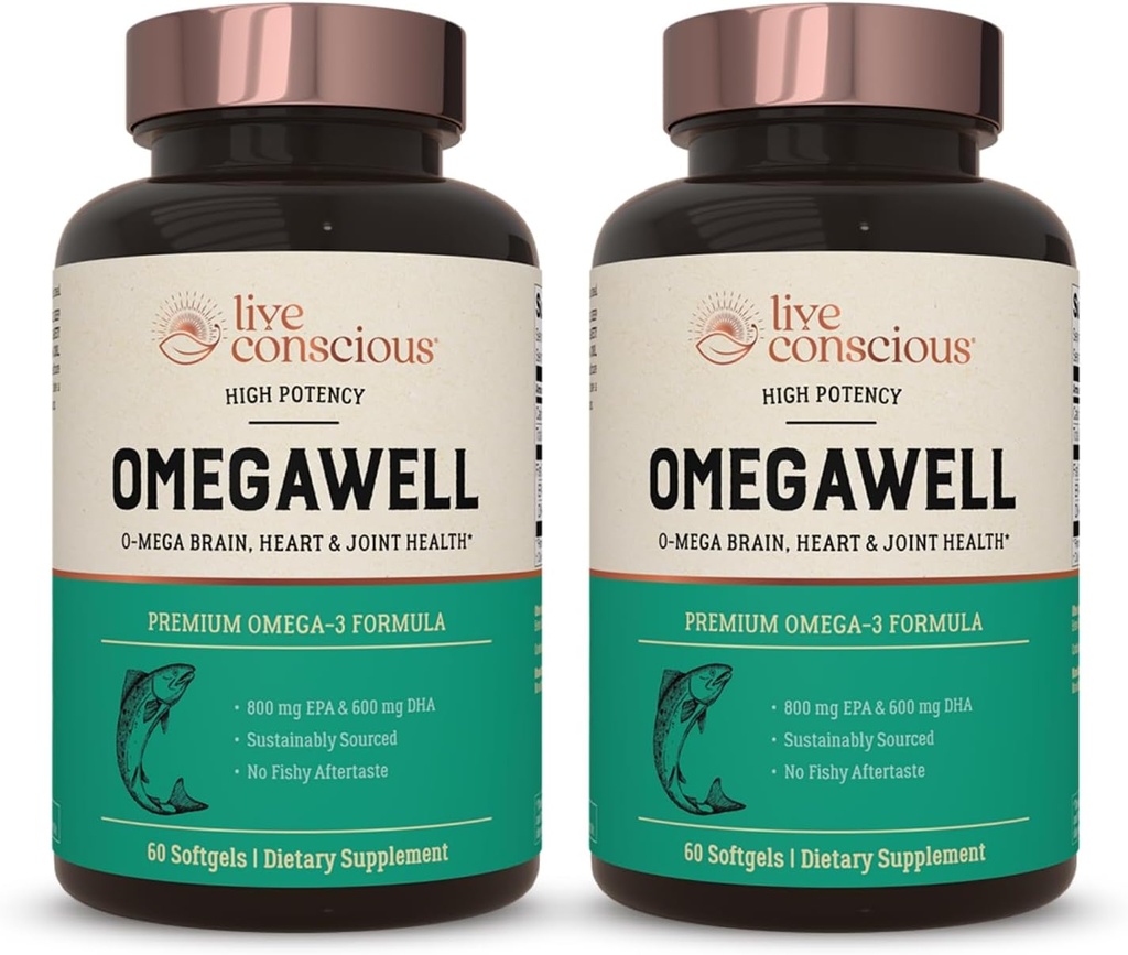 Live Conscious OmegaWell Fish Oil: Heart, Brain, and Joint Support Reg.