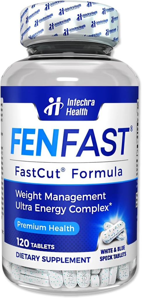 ダイエットピルス それは重量管理の最もよい食事療法の丸薬+強力なエネルギー ブースト120の白い青のタブレットのための働きます