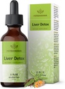 HERBAMAMA Liver Dukung Tincture - Vegan Detox Liquid Drops Dequid Drops with Milk Thistle, Dandelion Root & Chanca Piedra - Non-GMO, Alkohol & Sugar- Free Liquid Cleanse Suplemen, 42- Day Suply