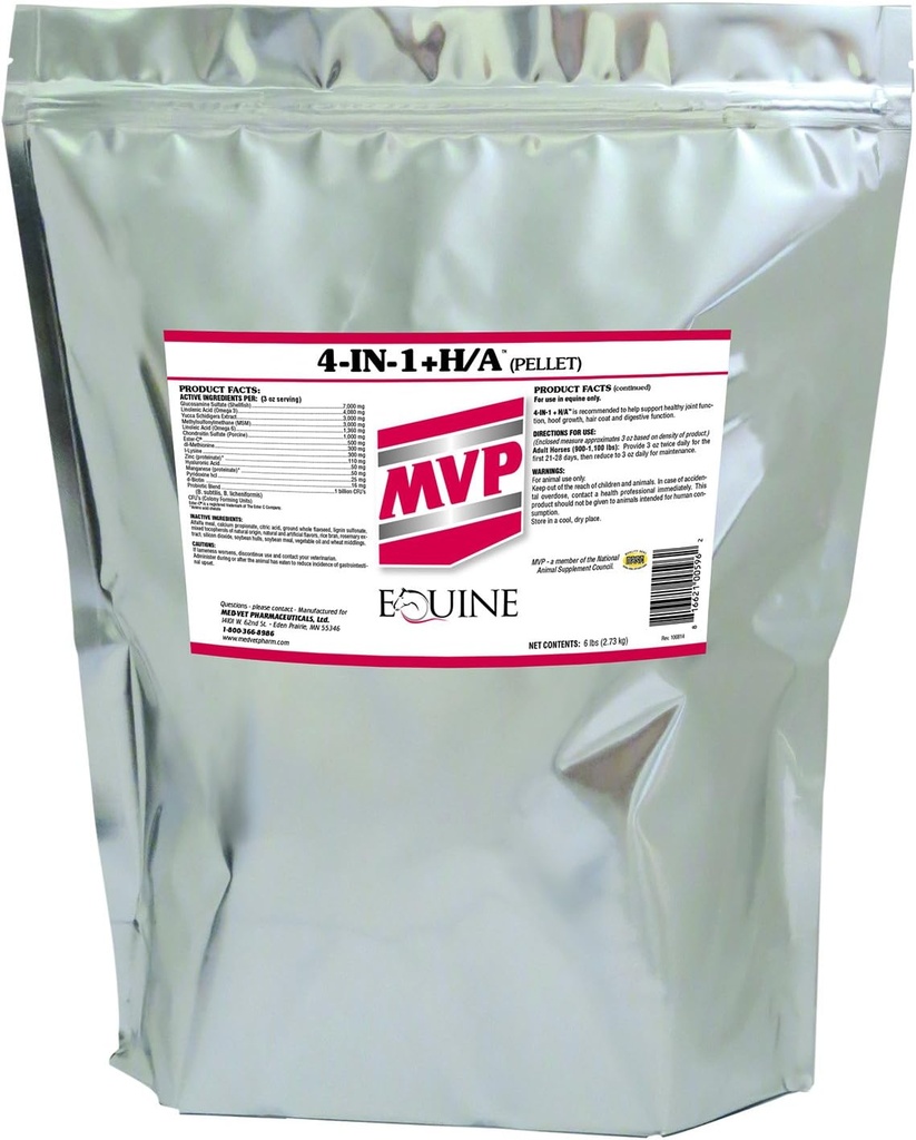 MVP 4-i-1 +H/A (6 lb) Joint, Hår, Hoof & Digestiv støtte for hester