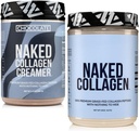 NAKED Collagen Creamer Chocolate 40 Servings + Collagen Peptides Protein Powder Unflavored 60 Servings Bundle: Non-GMO, Keto, Gluten-Free, Paleo-Friendly, Soy-Free.